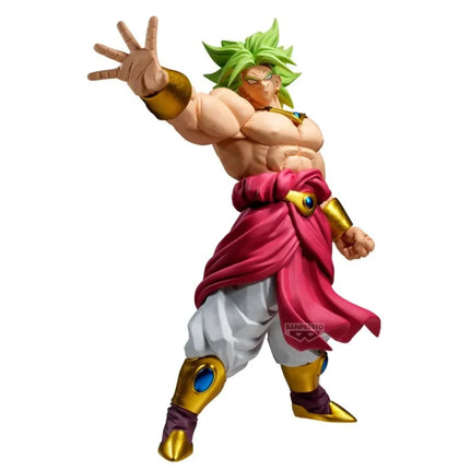 Statua Broly Grandista Banpresto Dragon Ball Z da 31 cm, con capelli verdi e mano protesa