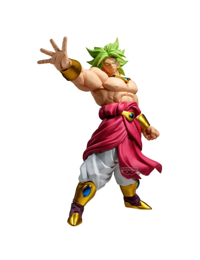 Statua Broly Grandista Banpresto Dragon Ball Z da 31 cm, con capelli verdi e mano protesa