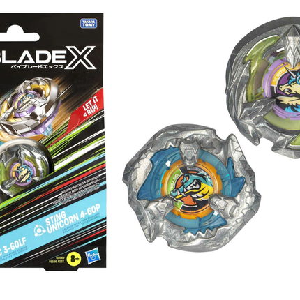 Beyblade X – Bite Croc 3-60LF & Sting Unicorn 4-60P Dual Pack - L’emporio dell’avventuriero