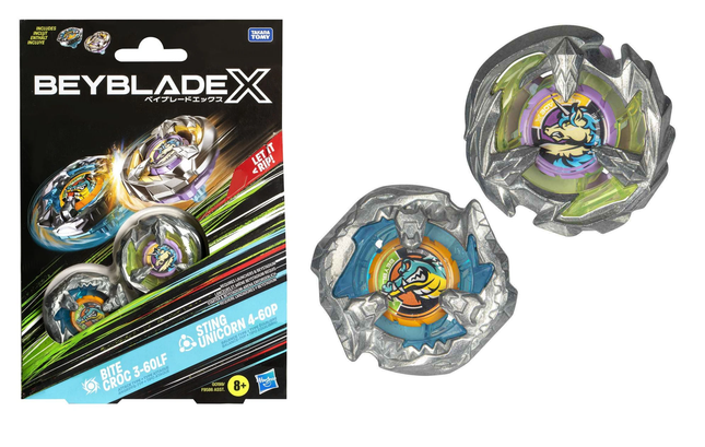 Beyblade X – Bite Croc 3-60LF & Sting Unicorn 4-60P Dual Pack - L’emporio dell’avventuriero