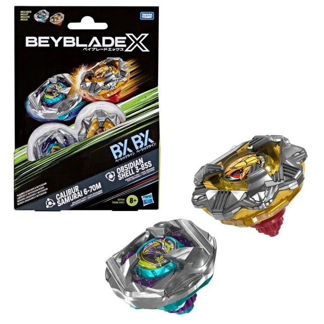 Beyblade X Calibur Samurai 6 - 70M // Beyblade X Obsidian Shell 3 - 85S - L’emporio dell’avventuriero
