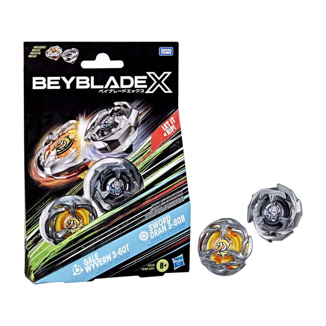 Beyblade X Dual Pack Gale Wyvern 3-60T / Sword Dran 3-80B