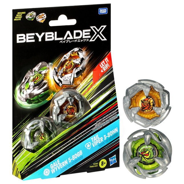 Beyblade X – Gale Wyvern 5-80GB & Tail Viper 3-80HN Dual Pack - L’emporio dell’avventuriero