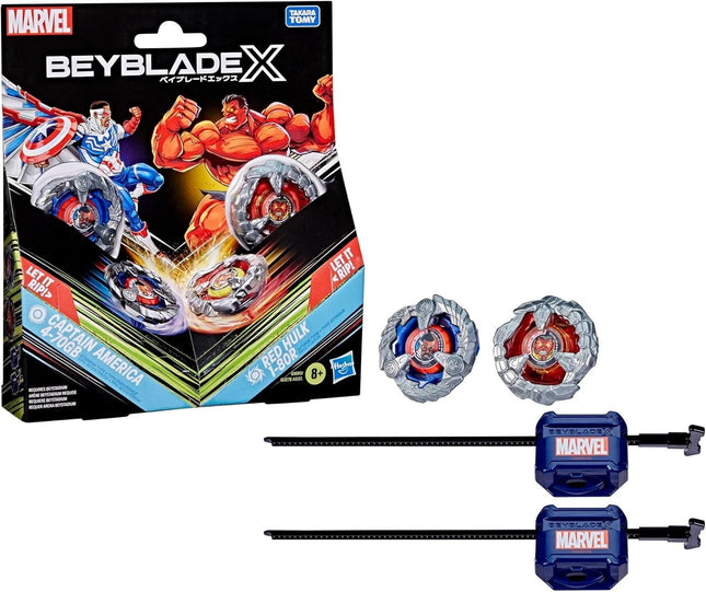 BEYBLADE X Marvel – Captain America 4 - 70GB / Red Hulk 1 - 80R - L’emporio dell’avventuriero