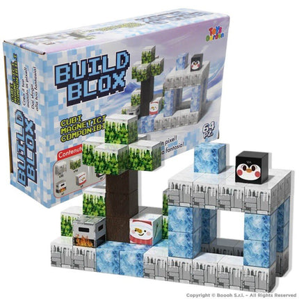 Build Blox – Winter World Cubi Magnetici 64 Pezzi - L’emporio dell’avventuriero