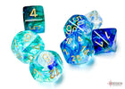 Cheesex Dice - Set di Dadi Nebula Oceanic/Gold Luminary - L’emporio dell’avventuriero
