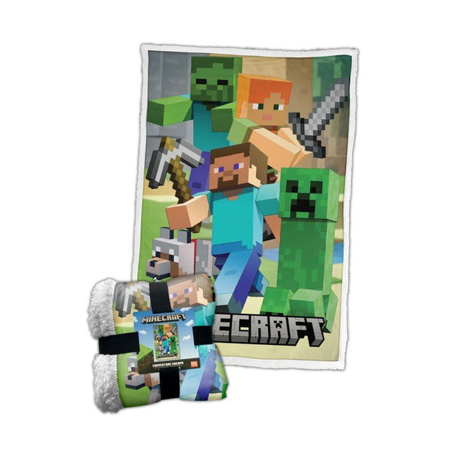 Coperta Pile Sherpa Minecraft - L’emporio dell’avventuriero