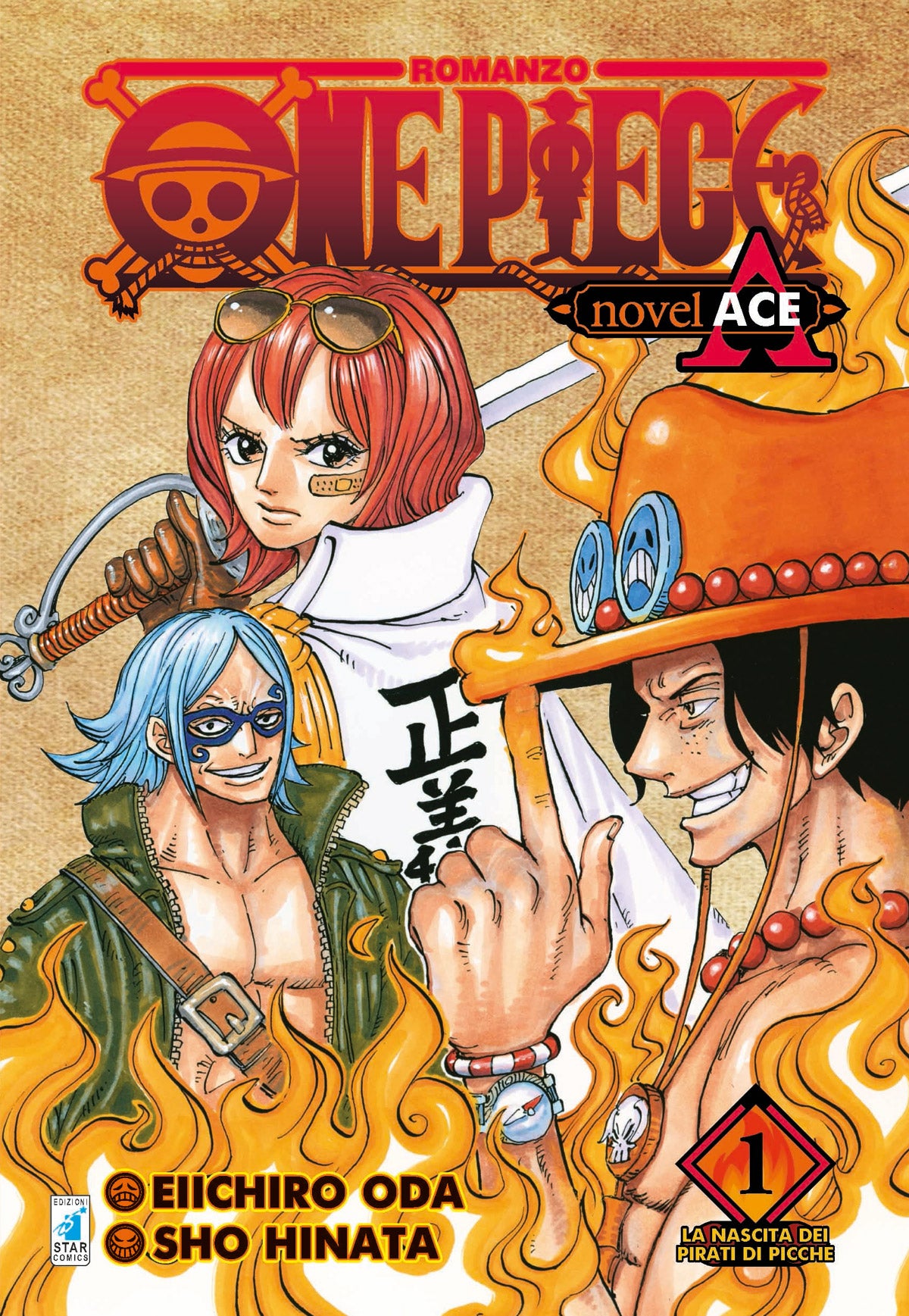 One Piece Novel A 1 – La nascita dei Pirati di Picche – copertina ufficiale italiana