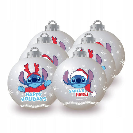 Disney's Lilo & Stitch Palline di Natale - Argento (6 pz) - L’emporio dell’avventuriero