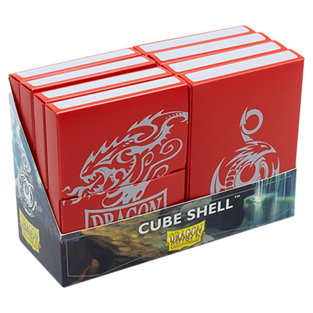 Dragon Shield – Cube Shell Rosso 15+ (Confezione da 8 Pezzi) - L’emporio dell’avventuriero