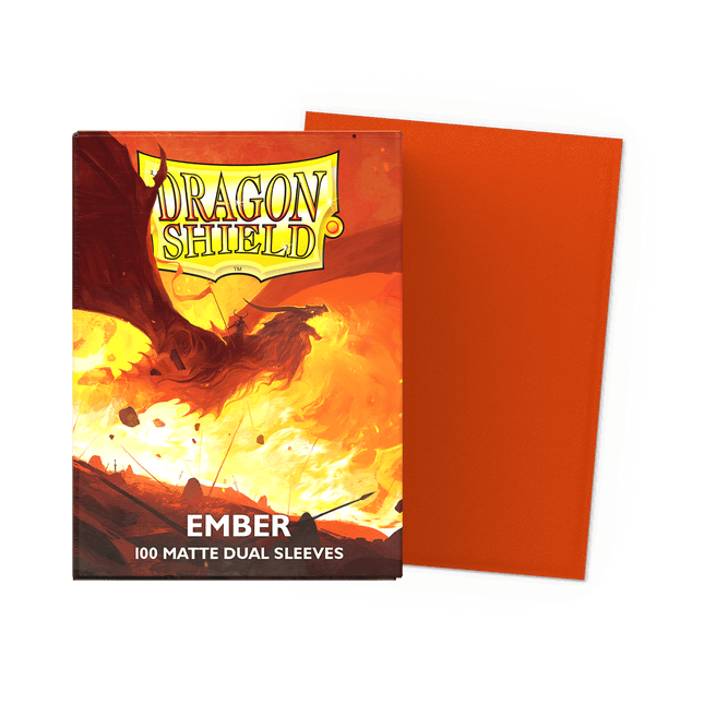 Dragon Shield – Ember – Matte Dual, 100 bustine Standard - L’emporio dell’avventuriero