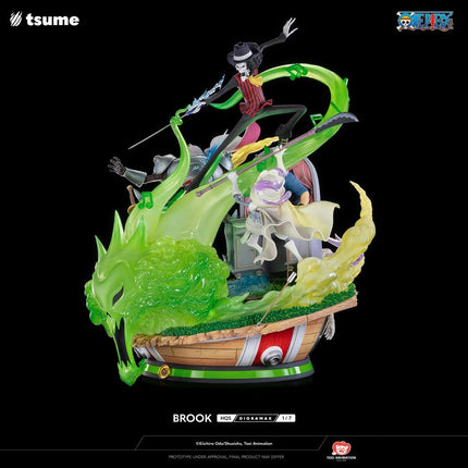 Eiichiro Oda One Piece BROOK 1/6 Tsume HQS Dioramax Resin Statue in 2 Brown Box - L’emporio dell’avventuriero