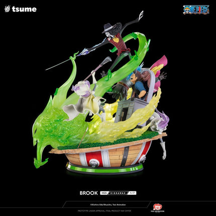 Eiichiro Oda One Piece BROOK 1/6 Tsume HQS Dioramax Resin Statue in 2 Brown Box - L’emporio dell’avventuriero