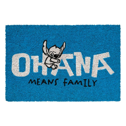 Zerbino blu Disney Stitch Ohana Means Family Grupo Erik, in fibra di cocco, 60 per 40 cm