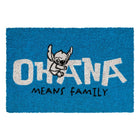 Zerbino blu Disney Stitch Ohana Means Family Grupo Erik, in fibra di cocco, 60 per 40 cm