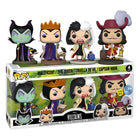 Funko Pop! DIsney Villains - Maleficent, Crudelia De Mon, Regina Cattiva, Capitan Uncino (Special Ed. Glow in the Dark) - L’emporio dell’avventuriero