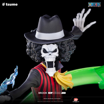 Eiichiro Oda One Piece BROOK 1/6 Tsume HQS Dioramax Resin Statue in 2 Brown Box