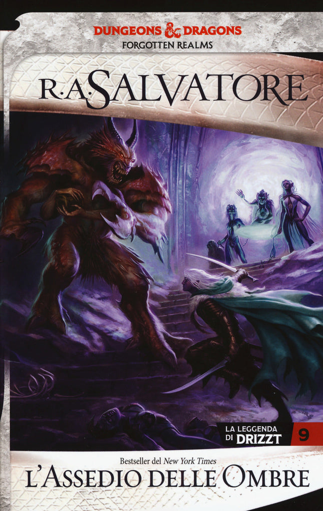 La leggenda di Drizzt. Vol. 9 - L' assedio delle ombre — copertina integrale in italiano