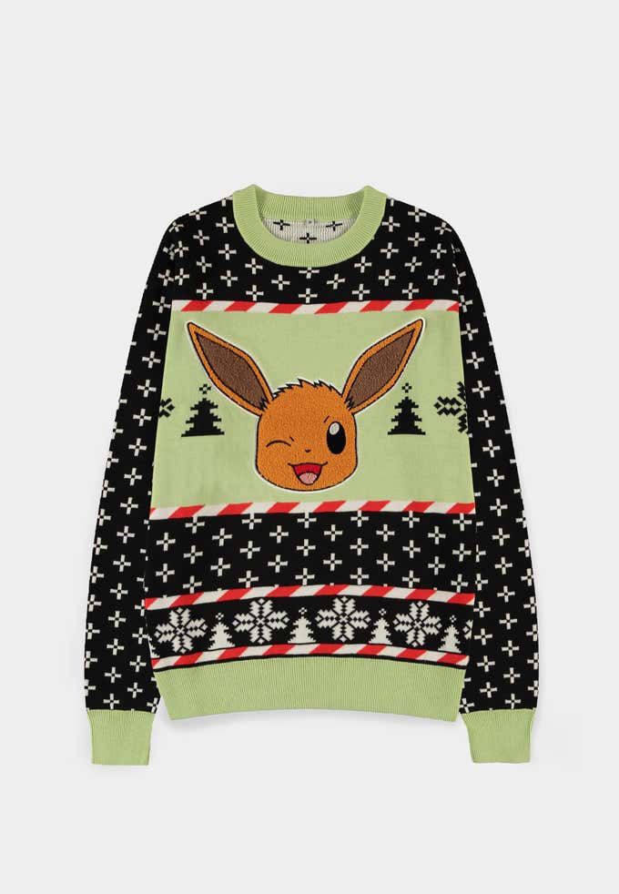 Maglione Pokémon - Eevee Christmas verde