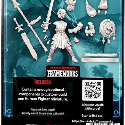 Miniatura D&D Frameworks - Human Fighter Female - L’emporio dell’avventuriero