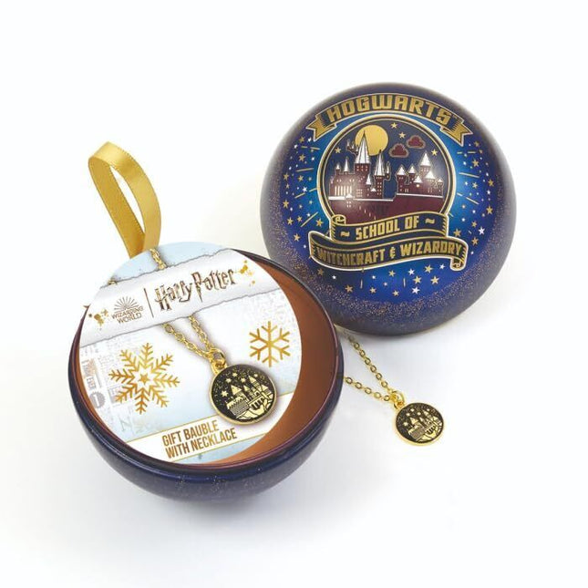 Palla di Natale Harry Potter Hogwarts con ciondolo - L’emporio dell’avventuriero
