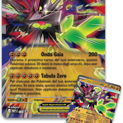 Pokémon: collezione premium Mega Zygarde - ex del GCC Pokémon (una carta promozionale, una carta lenticolare gigante, un adesivo e otto buste di espansione), Edizione in Italiano - L’emporio dell’avventuriero