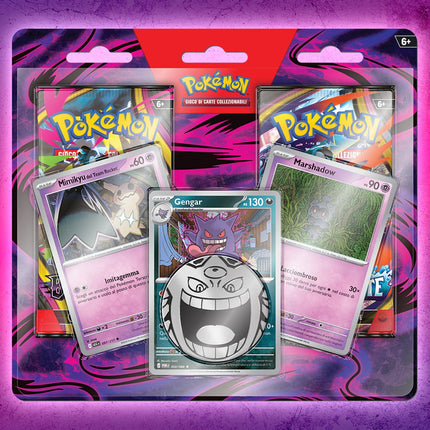 Pokémon GCC Megaevoluzione – Blister 2 Buste Gengar, Marshadow e Mimikyu (ITA) - L’emporio dell’avventuriero