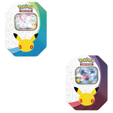 Preordine Pokèmon 30° Anniversario - Tin da Collezione Greninja-ex & Sylveon-ex (IT) - L’emporio dell’avventuriero