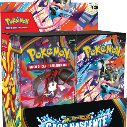 Preordine Pokemon Megaevoluzione - Caos Nascente Box 36 Buste ITA - L’emporio dell’avventuriero