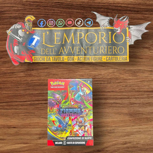 PREORDINE Pokèmon Megaevoluzione - Fiamme Spettrali Bundle 6 Buste (ITA) - L’emporio dell’avventuriero