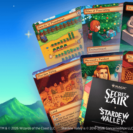 Secret Lair Welcome to Stardew Valley: panoramica delle 7 carte e della pedina Cibo incluse