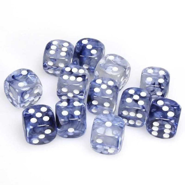 Set 12 Dadi 6 Facce Chessex Nebula Black/White - L’emporio dell’avventuriero