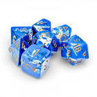 Set 7 Dadi Chessex Brush Wavebreaker/Gold - L’emporio dell’avventuriero