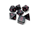 Set 7 Dadi Chessex Poliedrici Opachi – Black/Pink - L’emporio dell’avventuriero
