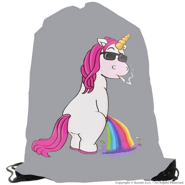 Smoking Unicorn Grey – Gym / School Bag - L’emporio dell’avventuriero