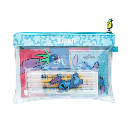 Set cancelleria Disney Stitch Tropicale Grupo Erik con custodia, quaderni A6 ed evidenziatori