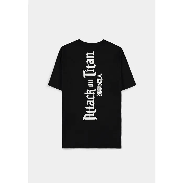 T-shirt Attack on Titan - Titan Frontal – retro con scritta Attack on Titan