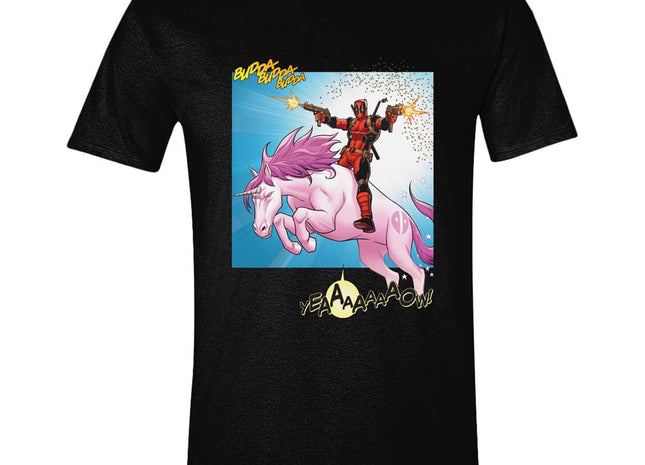 T-Shirt Deadpool - Unicorn Battle - L’emporio dell’avventuriero