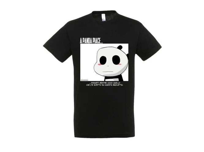 T-shirt Gigaciao - A Panda Piace...Fissarti (Nero)