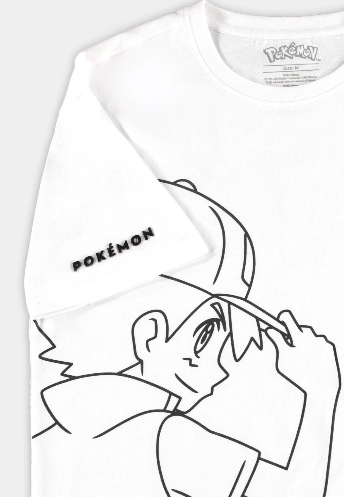 T-shirt Pokémon - Ash – dettaglio della stampa con Ash