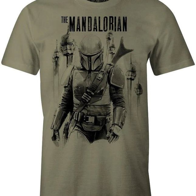 T-Shirt Star Wars The Mandalorian - Mando VS Stormtrooper - L’emporio dell’avventuriero