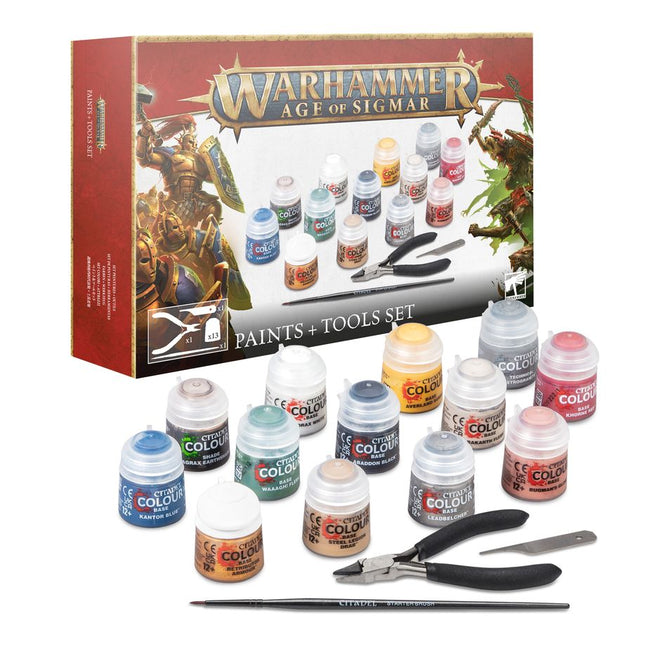 Warhammer Age Of SIgmar - Set di Colori + Atrezzi - L’emporio dell’avventuriero