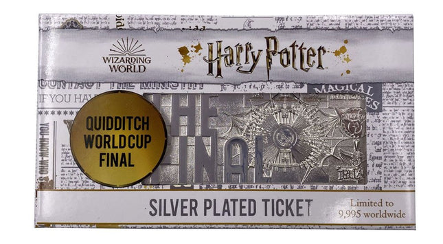Harry Potter Silver Plated Ticket - Quidditch World Cup - L’emporio dell’avventuriero