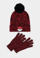 Kit Regalo Pokémon Logo (ACAP) - Berretto e Guanti per Adulti