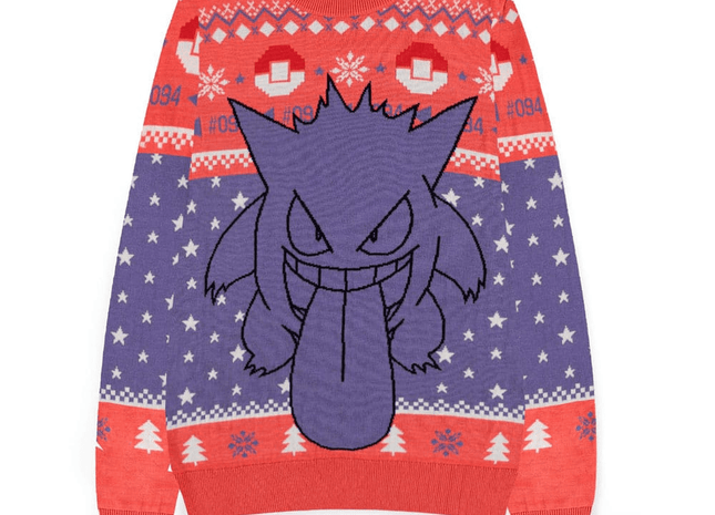 Maglione Pokémon Gengar Christmas Difuzed - L’emporio dell’avventuriero
