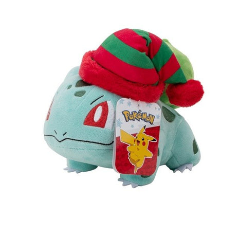 Pokémon Peluche - Bulbasaur con Cappello Natalizio - L’emporio dell’avventuriero