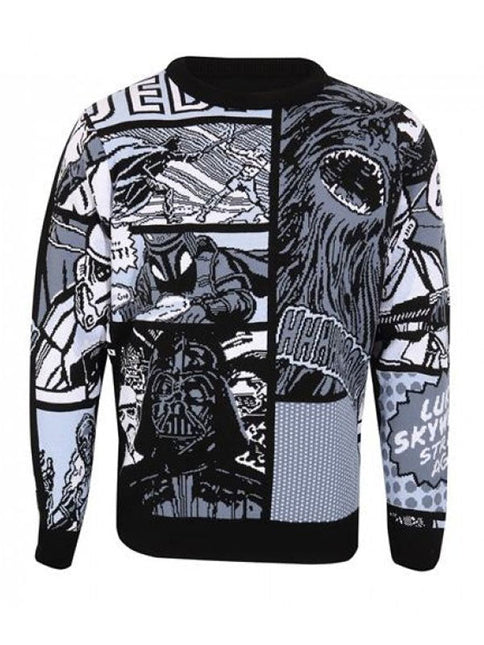 Star Wars Maglione Natalizio - Comics Pannel Blue - L’emporio dell’avventuriero