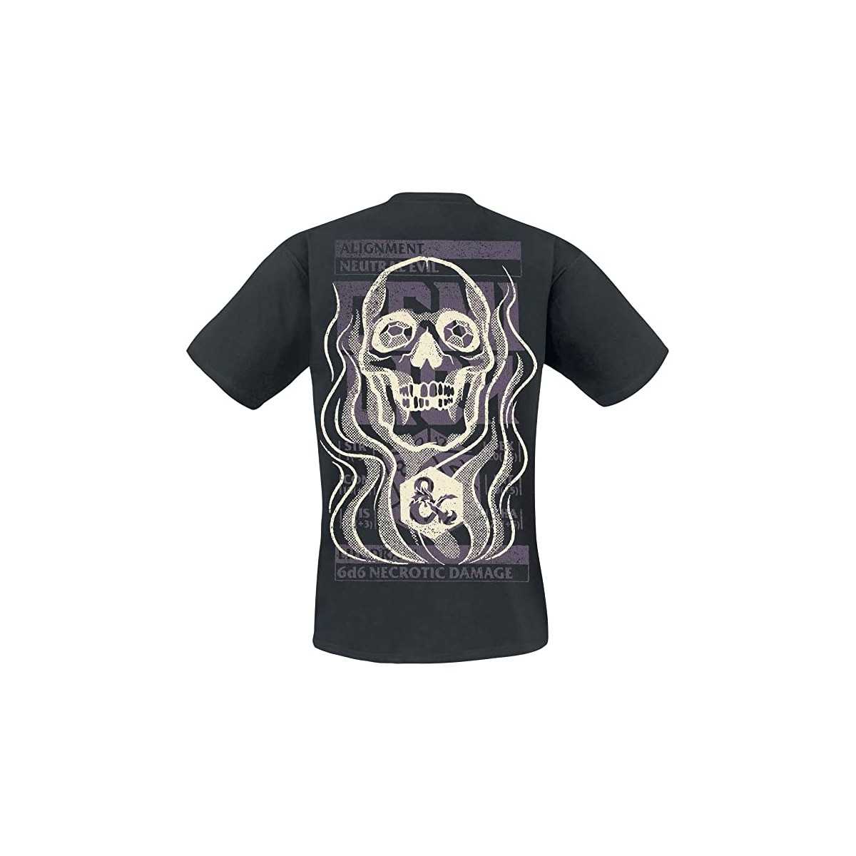 Retro della T-shirt Dungeons & Dragons Dado Skull con teschio e dado