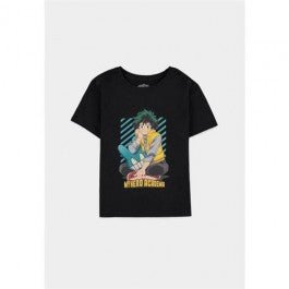 T-shirt My Hero Academia - Izuku Midoriya bambino: maglietta nera con grafica di Izuku Midoriya