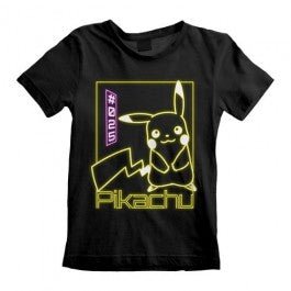 T-shirt Pokémon - Pikachu Neon bambino – grafica del prodotto
